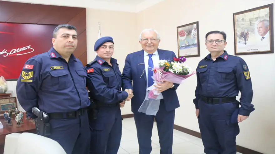 Emniyet ve Jandarma'dan, Başkan Posbıyık'a ziyaret