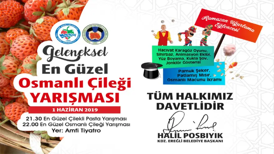 Osmanlı Çileği Yarışmaları yapılacak...