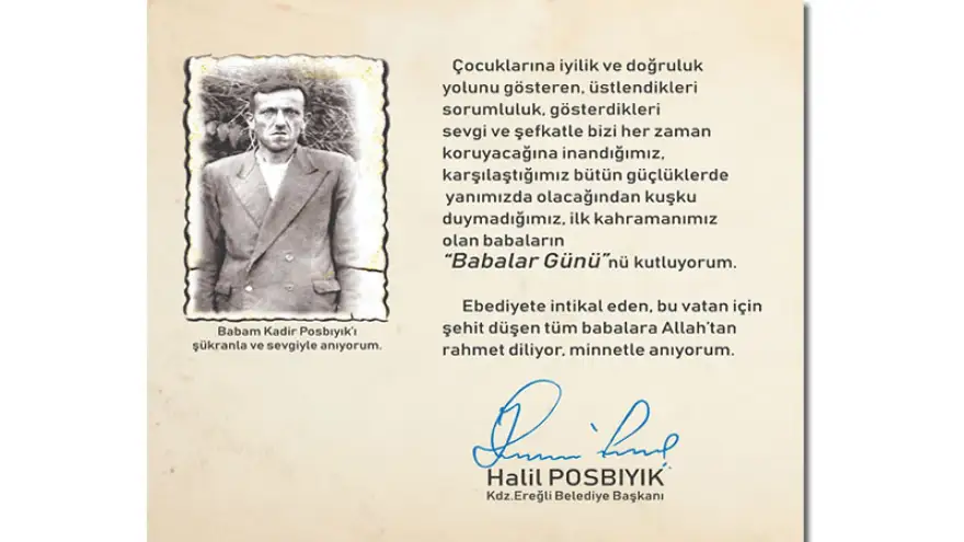 Posbıyık, babalar gününü kutladı