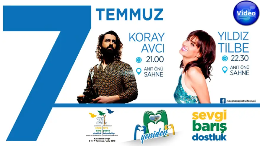 7 Temmuz'da Koray Avcı ve Yıldız Tilbe sahne alacak