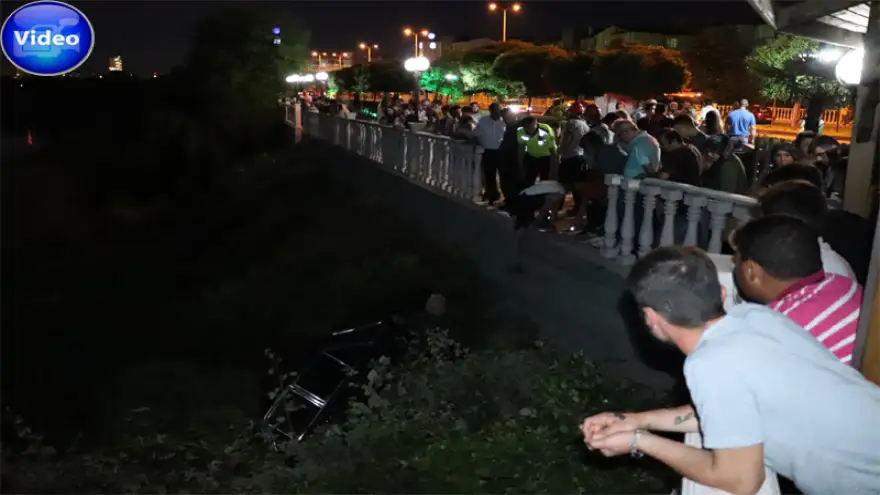 Gülüç sahil yolun da dereye uçtu
