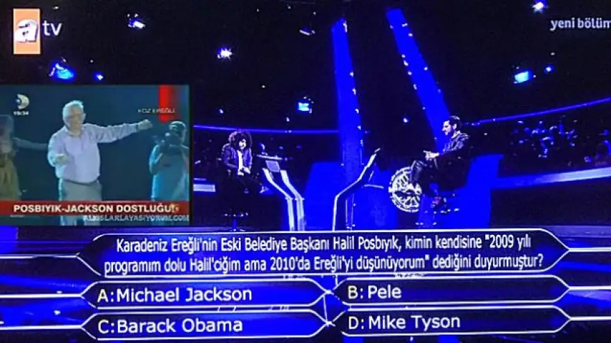Posbıyık yarışmada soru oldu…