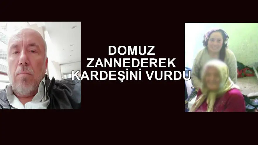 Domuz zannederek kardeşini vurdu