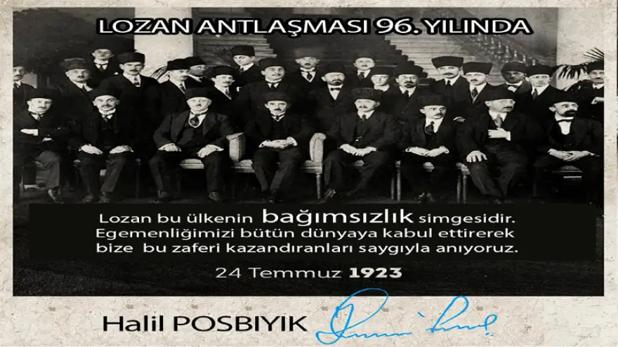 Posbıyık: "Lozan Anlaşması 96. Yılında"
