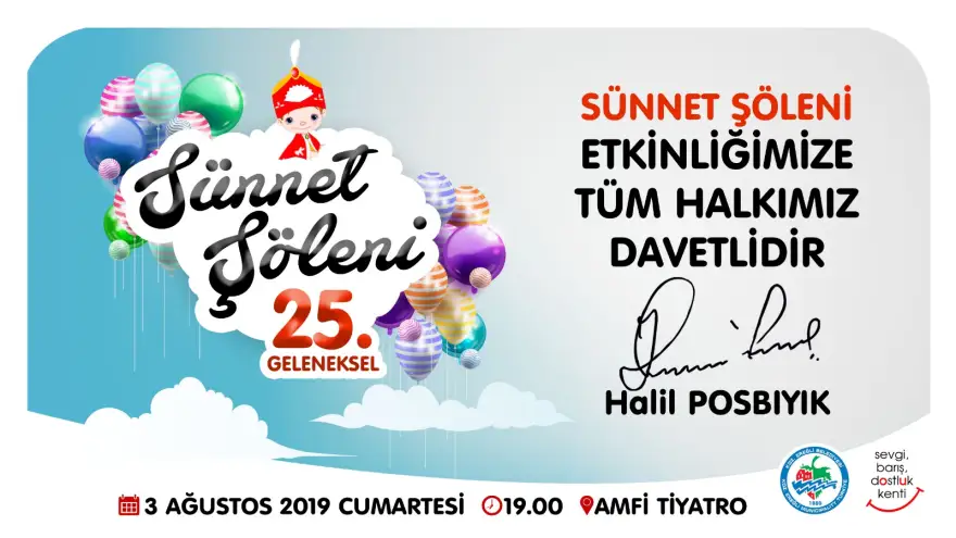 Sünnet şöleni cumartesi akşamı...
