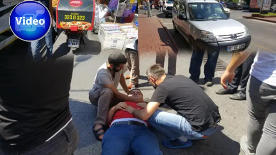 Kamyonet ile motosiklet çarpıştı…