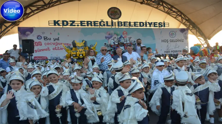 Sünnet şöleni renkli görüntülere sahne oldu