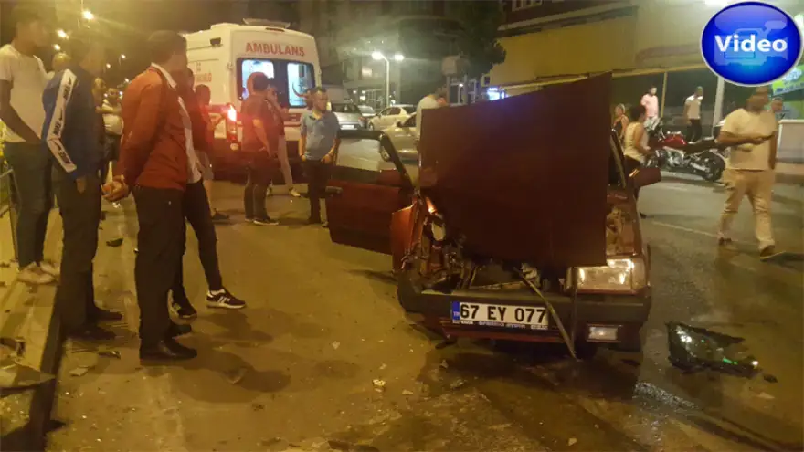 Otomobil pert, sürücü hastanelik oldu…