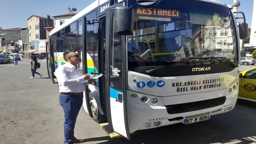 Halk otobüsleri denetlendi...