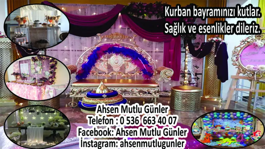 Ahsen Mutlu Günler Atölyesi, Kurban Bayramınızı kutlar. Sağlık ve huzur dolu günler diler. 