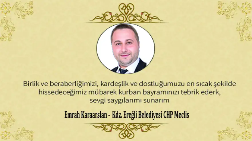 Karaarslan, Kurban Bayramınızı kutlar. Sağlık ve huzur dolu günler diler