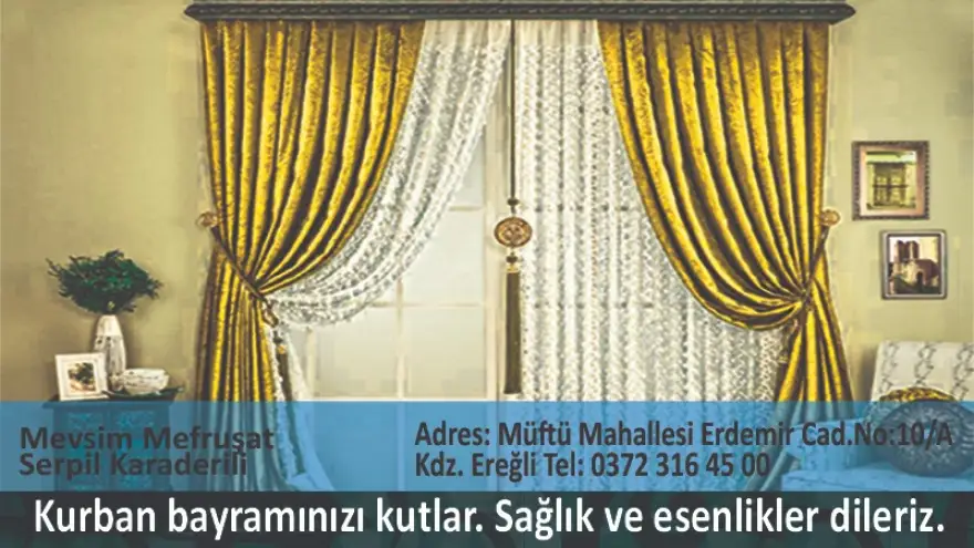 Mevsim Mefruşat, Kurban Bayramınızı kutlar. Sağlık ve huzur dolu günler diler