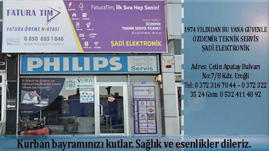 Şadi Elektronik - Özdemir Teknik Servis, Kurban Bayramınızı kutlar. 