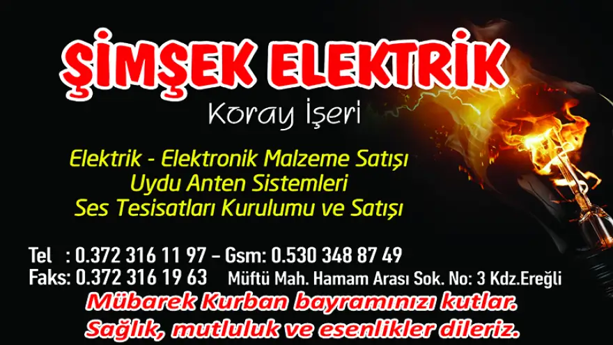 Şimşek Elektrik, Kurban Bayramınızı kutlar. Huzur dolu günler diler