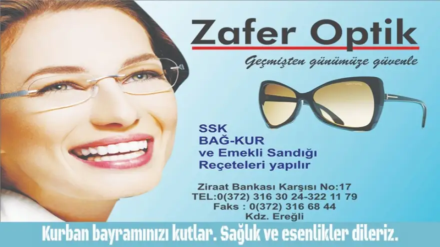 Zafer Optik, Kurban Bayramınızı kutlar. Sağlık ve huzur dolu günler diler