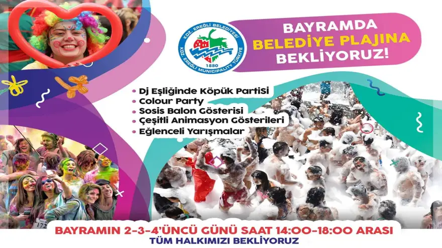 Belediye plajın da bayram var...