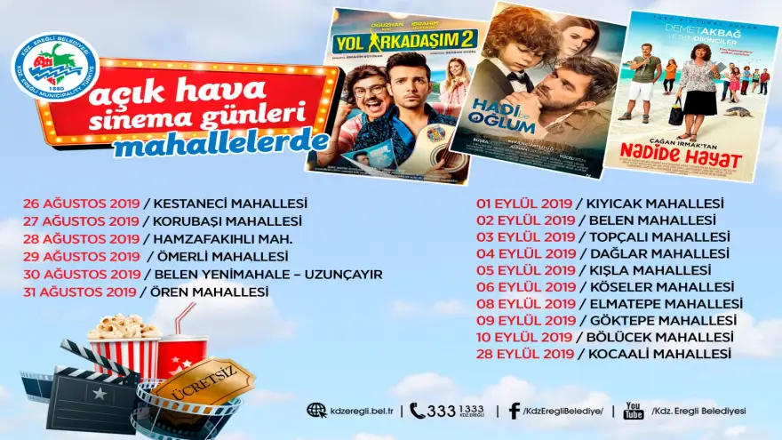 Açık hava sineması mahallelere geliyor