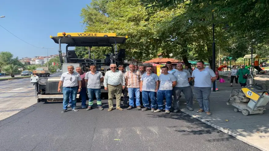Posbıyık, asfalt çalışmalarını inceledi...