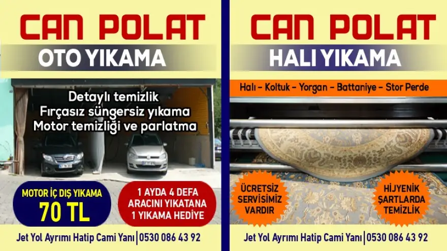 Otomobiliniz ve halılarınız emin ellerde..