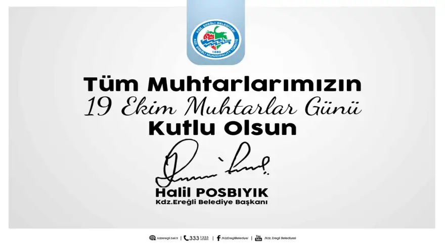 Başkan Posbıyık, Muhtarlar günü'nü kutladı...