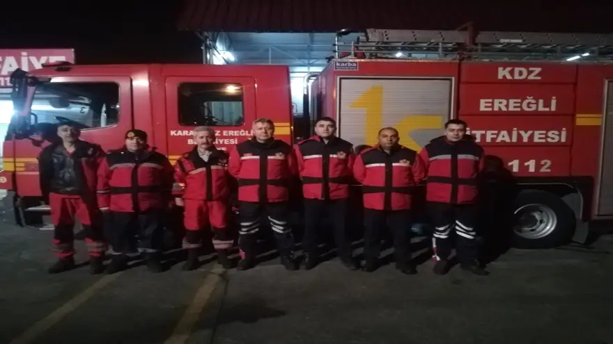 Kdz. Ereğli İtfaiyesi Elazığ'a destek için gitti