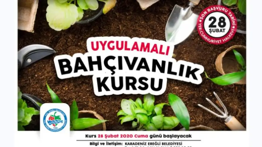Bahçıvanlık kursu kayıtları başladı