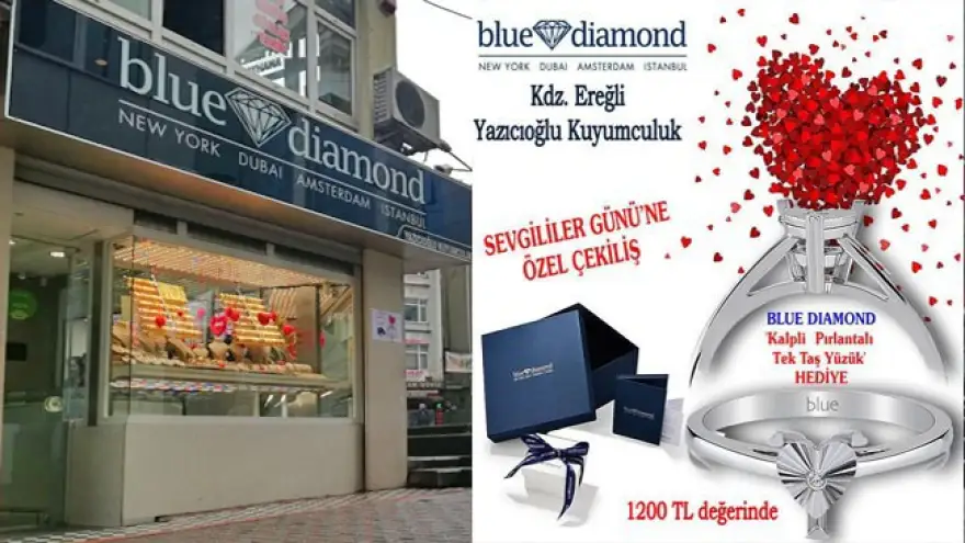 Blue Diamond Yazıcıoğlu Kuyumculuk'tan muhteşem çekiliş