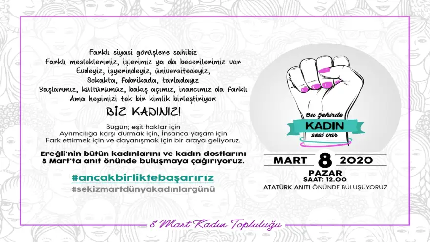 Posbıyık, "Emekçi Kadınlar Günü" Etkinliğine davet etti