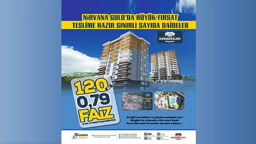 Teslime sınırlı sayıda daireler...