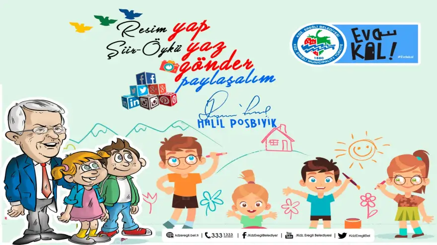 Posbıyık’tan çocuklara: "Resim yapın, şiir-öykü yazın paylaşalım"

