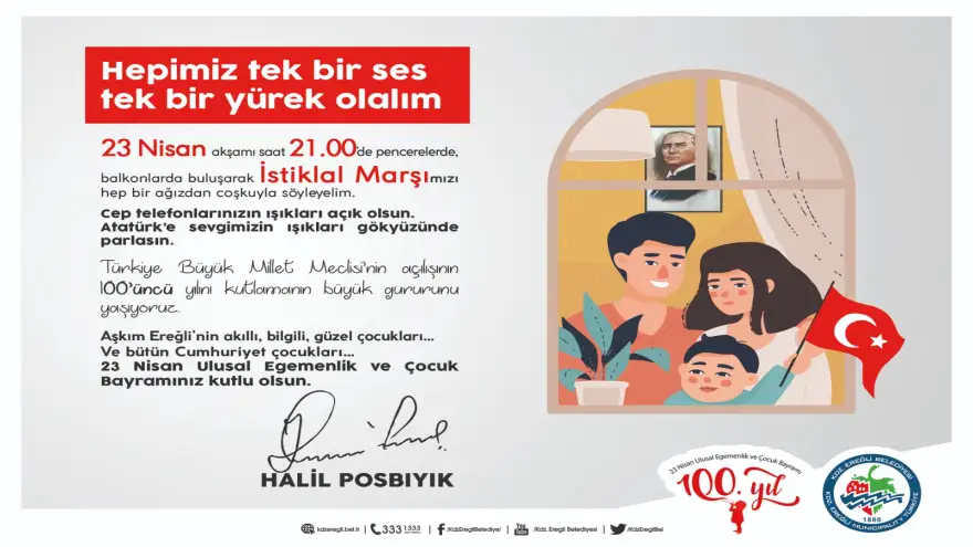 Posbıyık: "İstiklal Marşı için 21:00'de buluşalım"