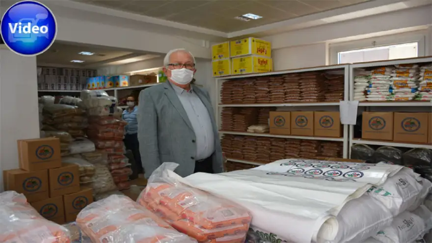 Gurbetçilerden aşevine gıda desteği
