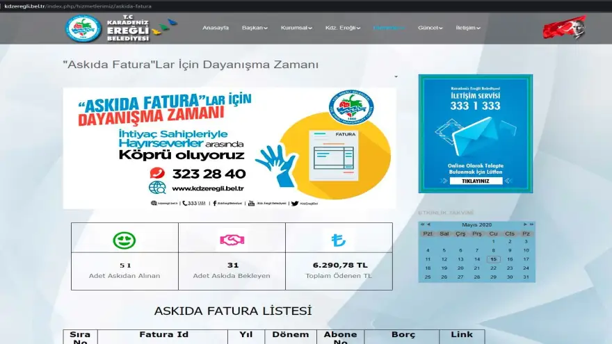 "Askıda Fatura" Uygulamasına vatandaşlar destek verdi