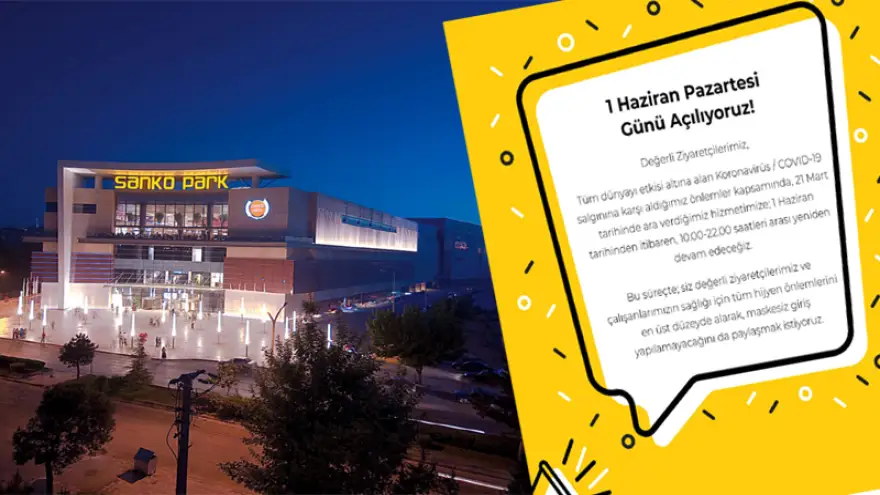 Sanko Park, 1 Haziran’da hizmet vermeye başlayacak