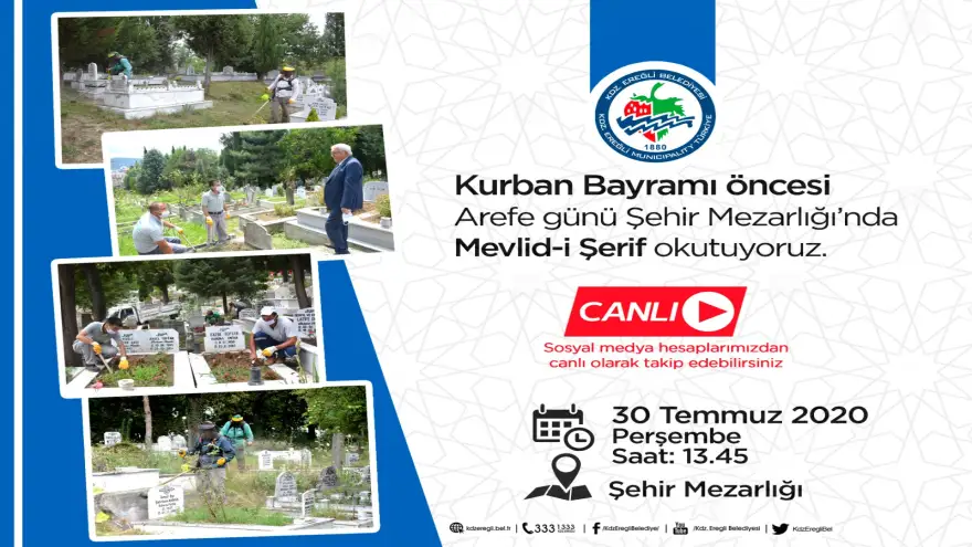 Ereğli Belediyesi'nden Mevlid-i Şerif