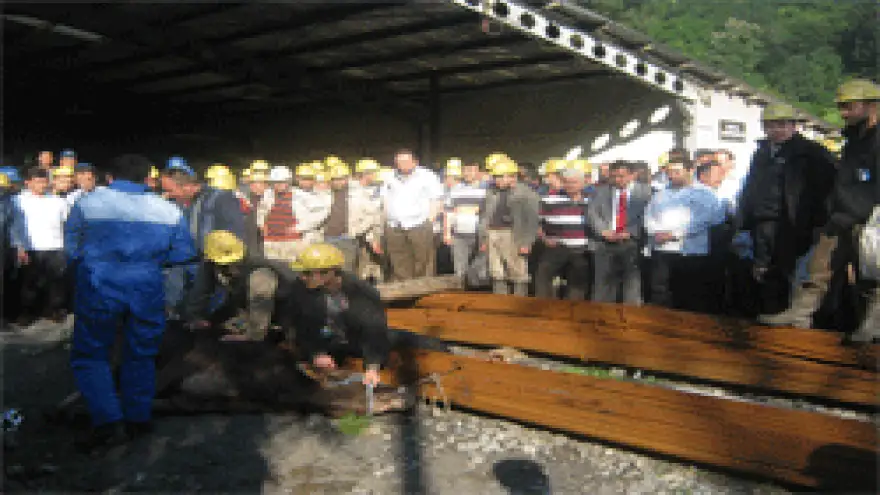 MADENCİ KURBAN KESTİ