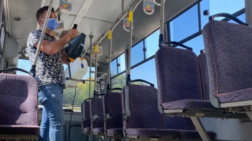 115 araçta dezenfekte çalışması başlatıldı