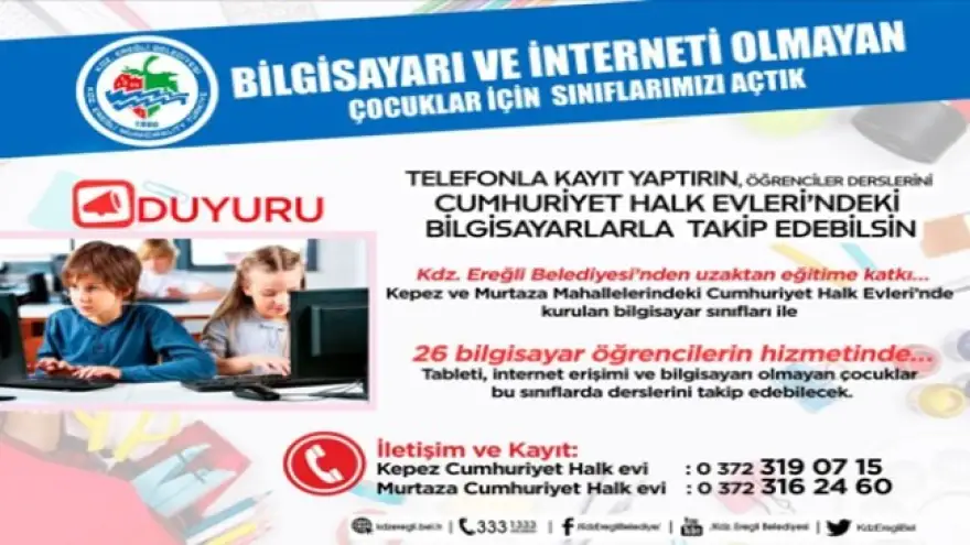26 Bilgisayar, öğrencilerin hizmetine açıldı
