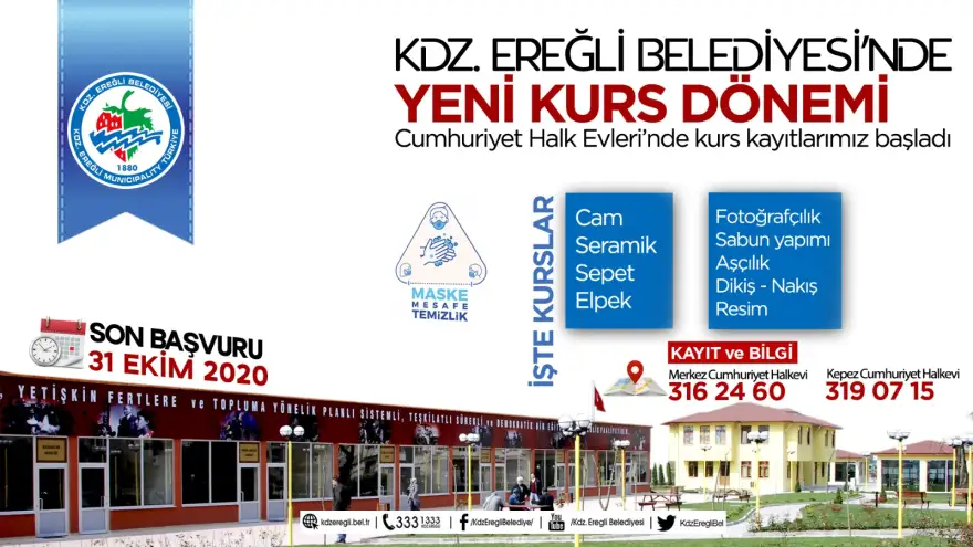Cumhuriyet halk evleri’nde kurslar başlıyor
