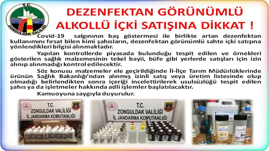 Alkollü içki satışına dikkat!