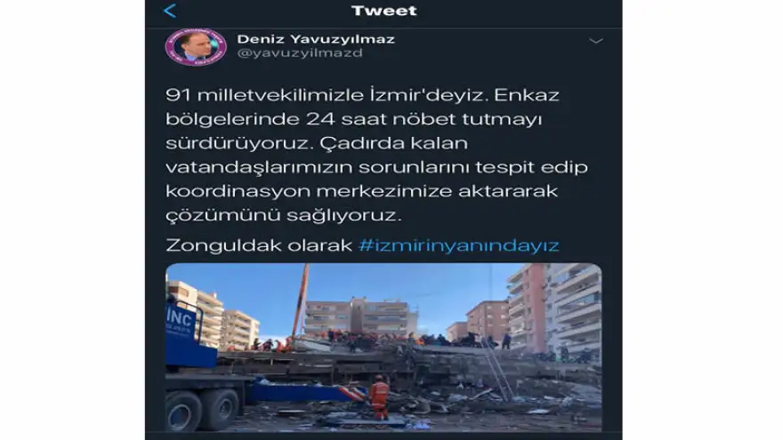 “Zonguldak olarak İzmir’in yanındayız”
