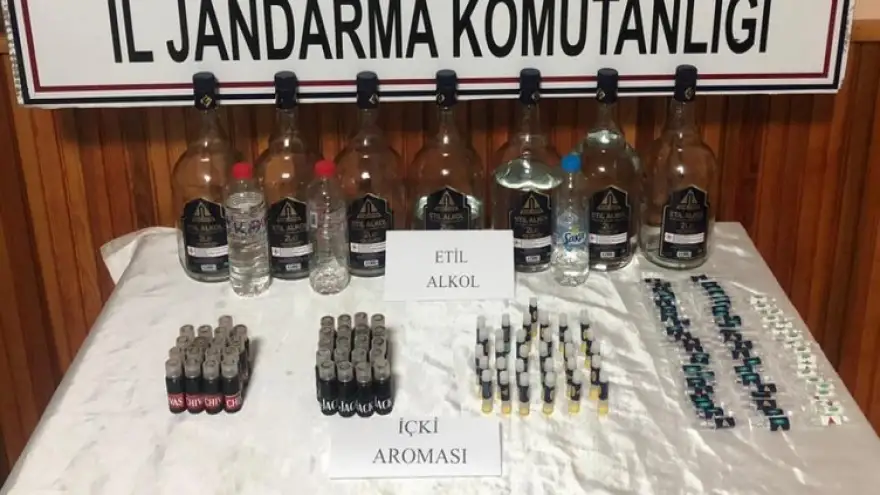 Jandarmadan etil alkol operasyonu