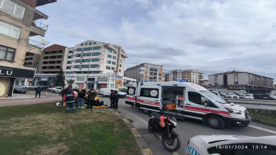 Motosiklet sürücünün durumu ağır...