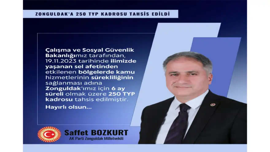 250 kişi 6 aylık süre ile istihdam edilecek...