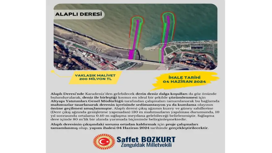 Alaplı deresi projesi tamamlandı...