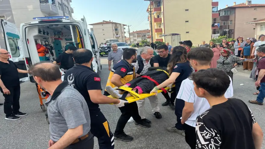 Motosiklet yayaya çarptı...