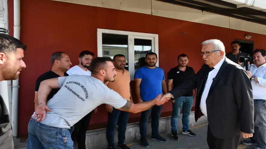 Başkan Posbıyık, Şantiye Personelini Ziyaret Etti