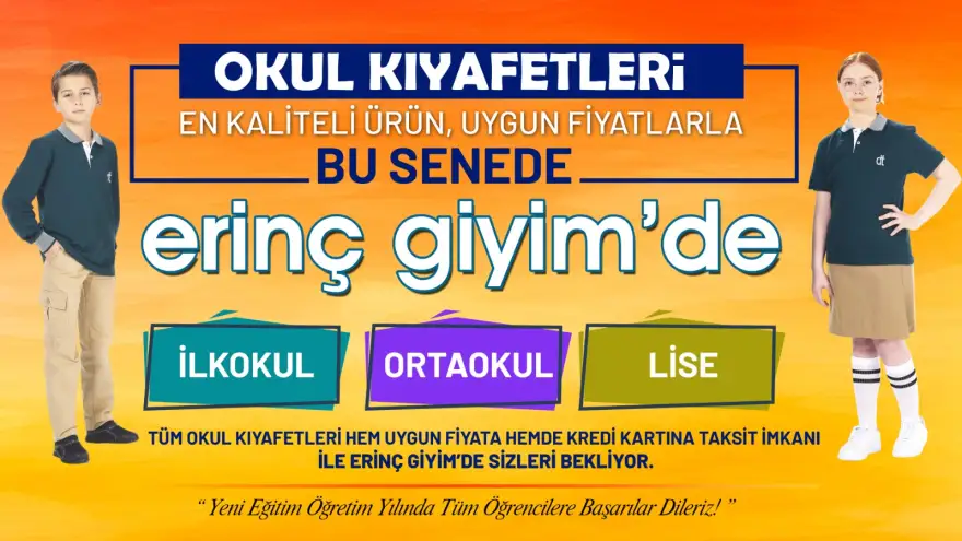 Okul Kıyafetleri en kaliteli ürün ve uygun fiyatlarla ERİNÇ GİYİM'de...