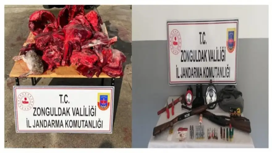 300 Kilogram yabani hayvan eti ele geçirildi...