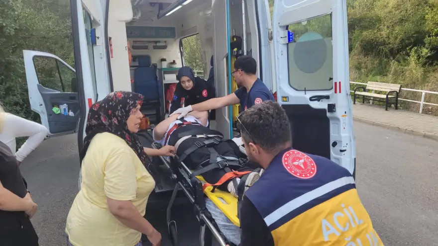 Bisiklet ile otomobil çarpıştı: 1 Yaralı